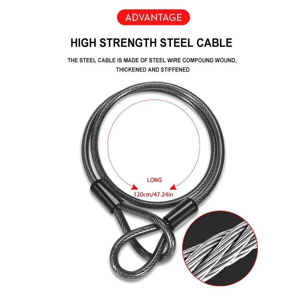 Замок на велосипедную цепь U образный стальной замок с 2 ключами защита от кражи