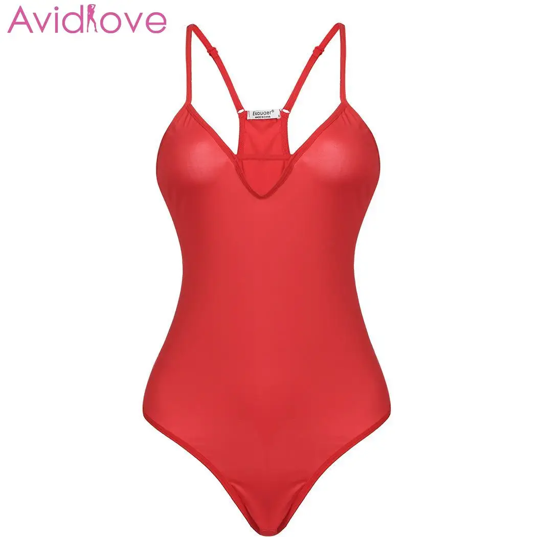 Женское сексуальное нижнее белье Avidlove однотонный цельный комбидресс с v образным