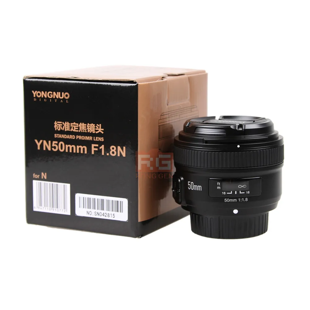 YONGNUO YN50mm F1.8 Большая диафрагма Авто Фокус объектив для Nikon D800 D300 D700 D3200 D3300 D5100 D5200 D5300