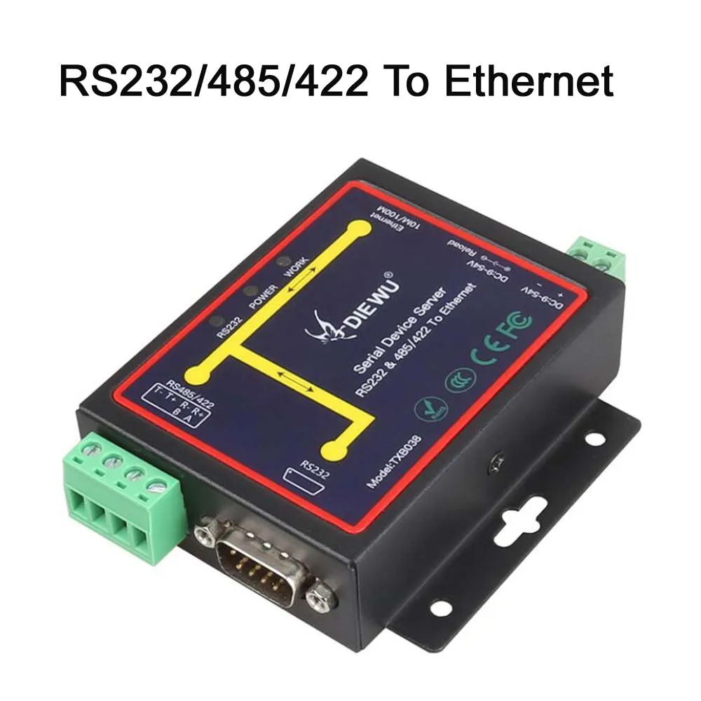 Промышленная серия Modbus RS232 RS485 RS422 в Ethernet конвертер устройства сервера TCP/RTU/UDP RJ45 +