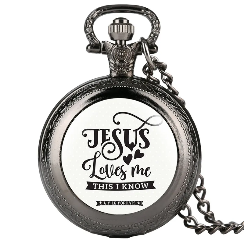 Карманные часы серии Jesus Love Me для мужчин и женщин Специальные карманные унисекс