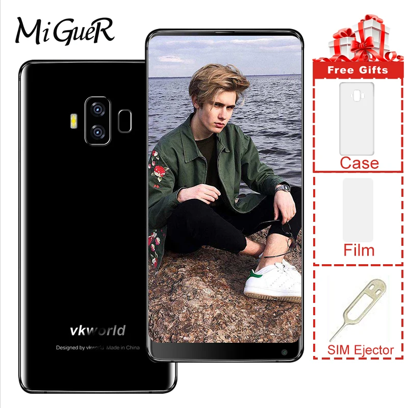 VKworld S8 5 99 'ཎ:9 полный Экран Android 7 0 MTK6750T Octa Core 4 Гб 64 16.0MP с функцией распознавания