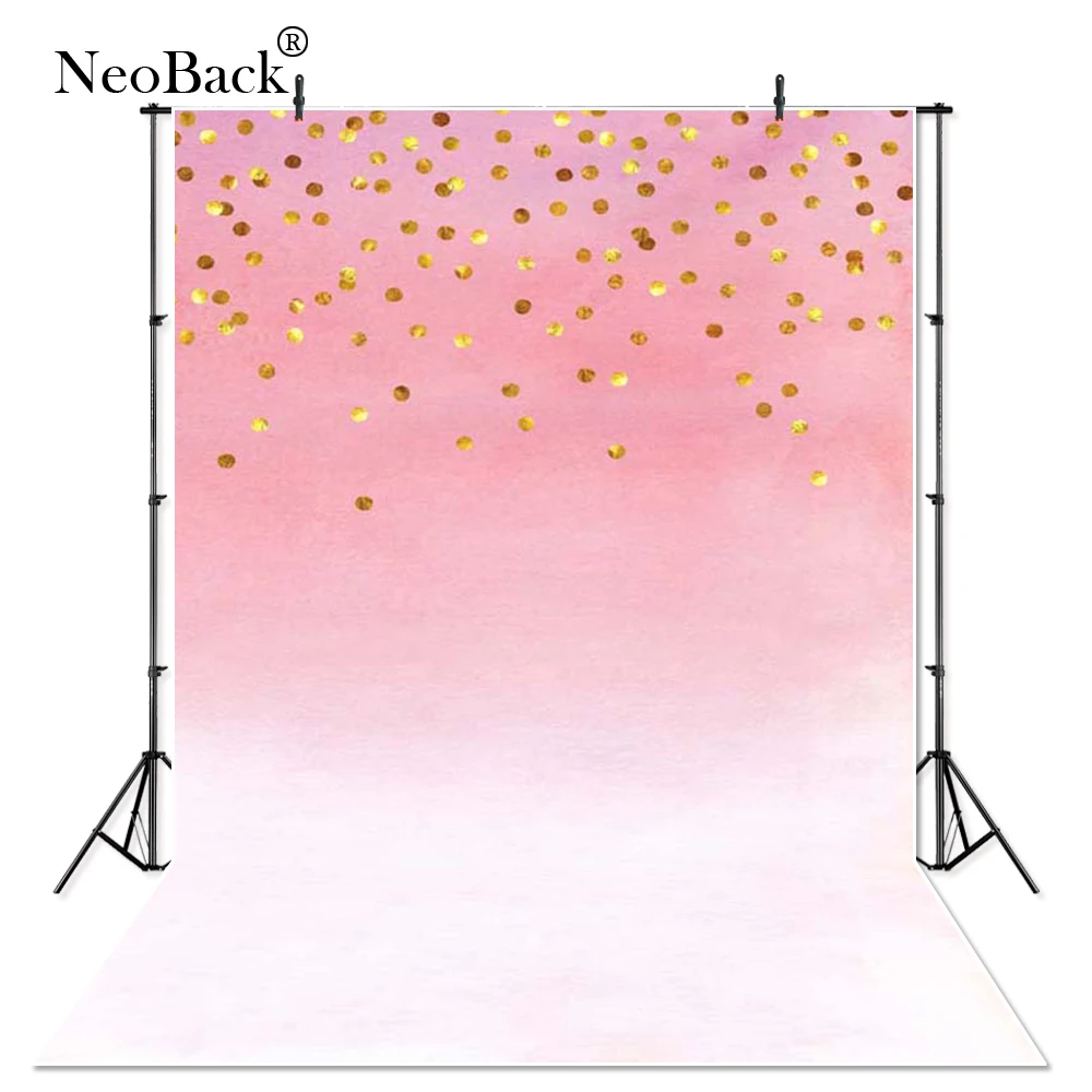 NeoBack тонкий виниловый Блестящий мерцающий розовый детский фон для фотосъемки