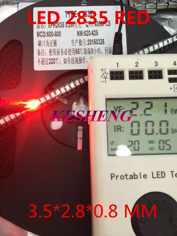12 20 лм 2835 Красный SMD светодиодный 0 2 Вт высокая яркость светоизлучающие диоды чип