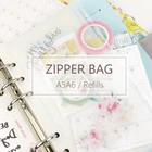 MyPretties A5A6 ПВХ, папки, подшивки моем Портфолио Цветочные хранения на молнии сумка для заправки для 6 отверстий Binder организаторов планированию