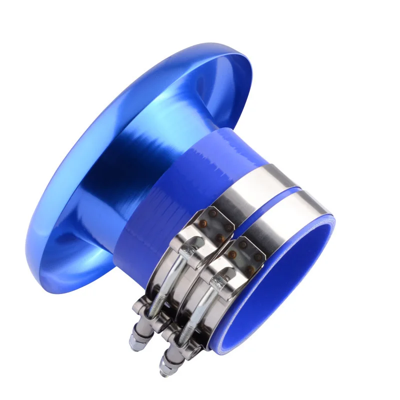 ESPEEDER Aluminum 3.5" Short Ram/Cold Air Compressor/Intake Inlet Velocity Stack/Turbo Horn Kit Car Professional Parts Blue/Red |