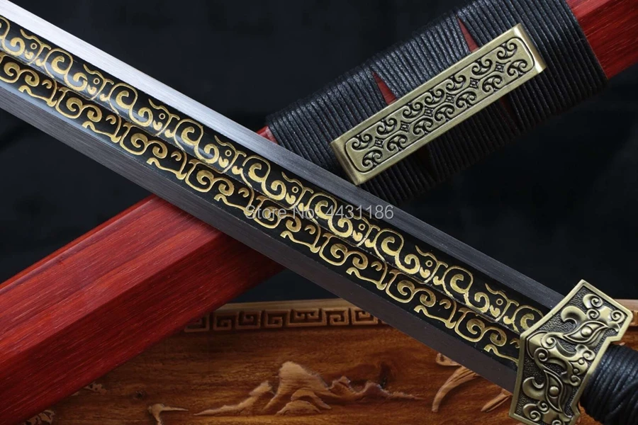 Боевой готов двойной край острый Китайский Меч кунг фу WuShu Han jian Полный Тан