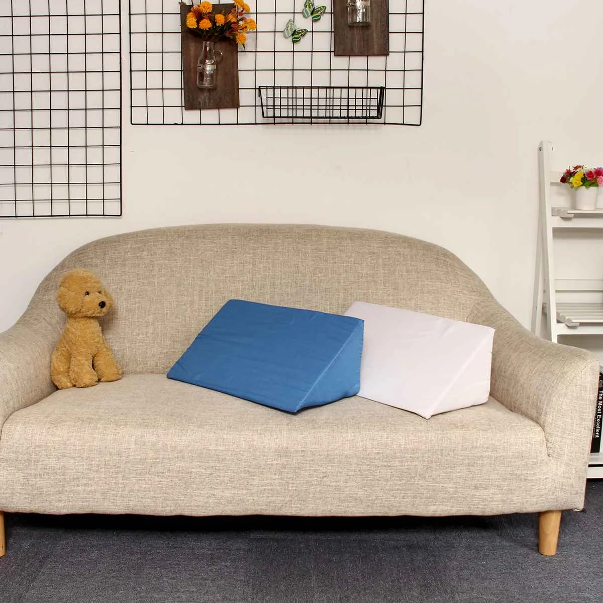 

Triangle Bedding Wedge Pillow Cotton Sponge Cushion Multifunctional Neck Back Body Support Cushion Pad Home Hospital