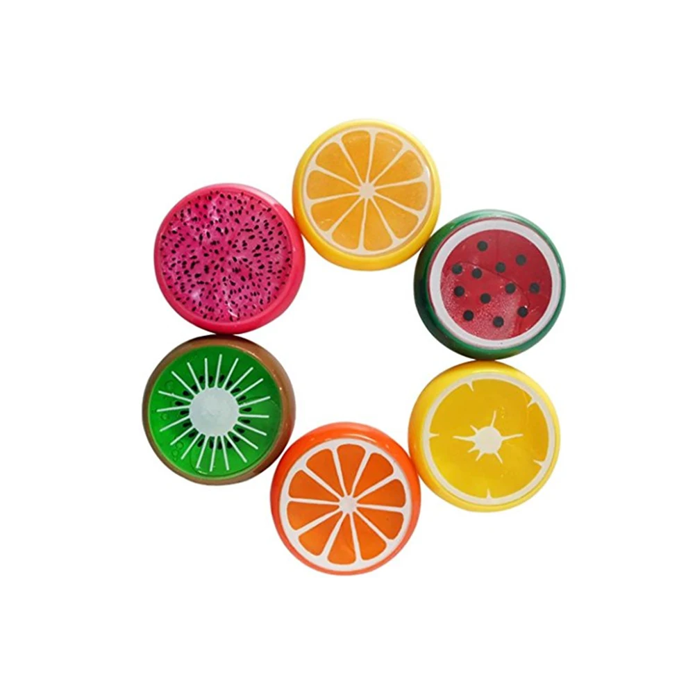 6Pcs DIY Magic Crystal Slime Putty Polymer Clay Toy Soft Rubber Fruit for Kids Intelligent Hand Plasticine Mud Gift |