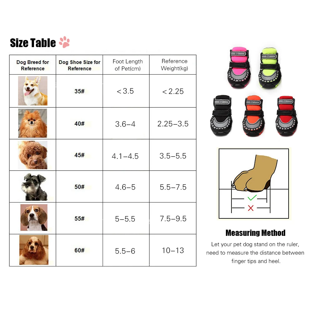 4 шт. обувь для домашних питомцев сезон весна осень Стильная Спортивная собак