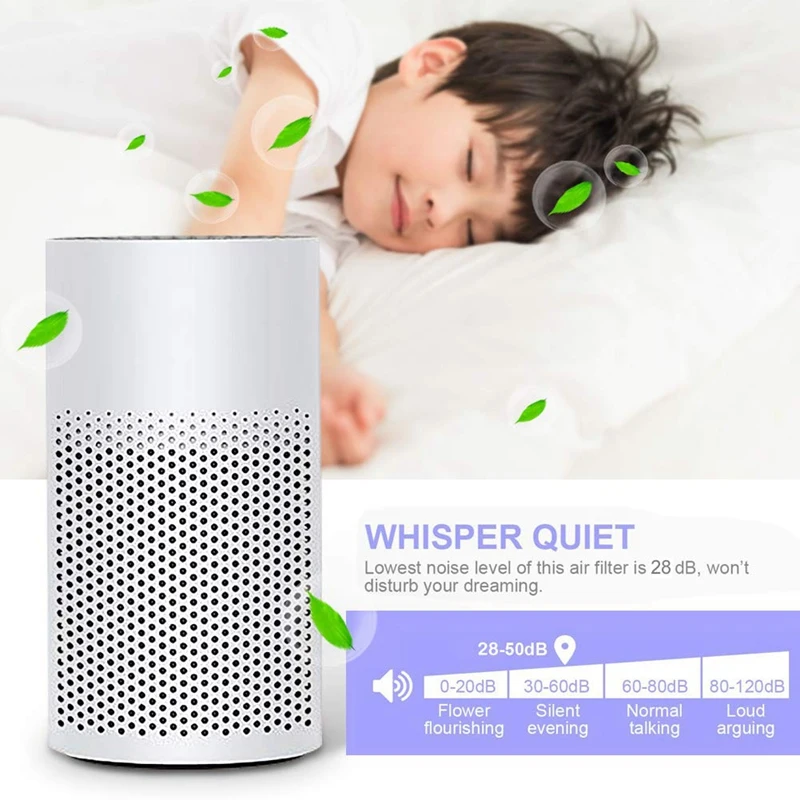 

3 In 1 Mini Air Purifier With Filter - Portable Quiet Mini Air Purifier Personal Desktop Ionizer Air Cleaner,For Home, Work, O