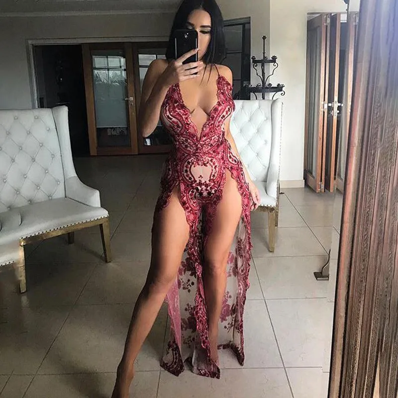 Женский сетчатый комбинезон с широкими штанинами Slaygirl однотонный открытой