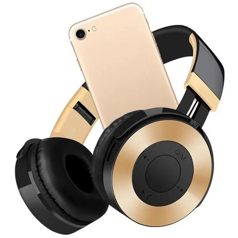 True беспроводной Bluetooth V4.2 наушники Складная гарнитура TF карты FM радио Телефон
