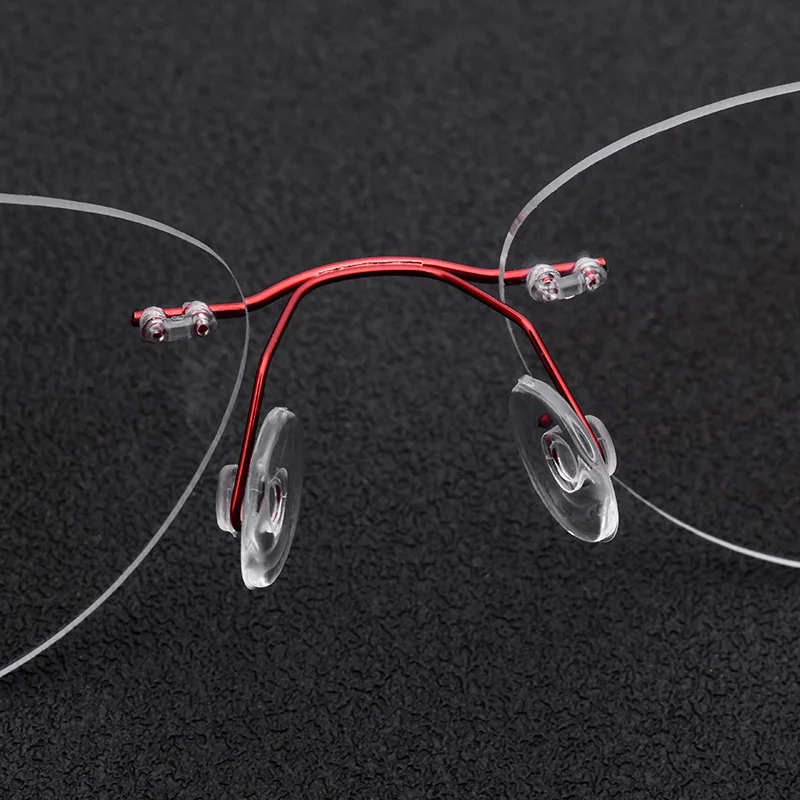 Оправа без оправы очки Рамка Unise титановый ультралегкий рецепт безрамные кошачий