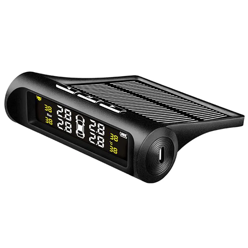 Zeepin Car TPMS Solar External 4 Sensors Wireless Tyre Pressure Detector Real-time Alarm Warning USB Charge Vehicle Monitoring | Автомобили