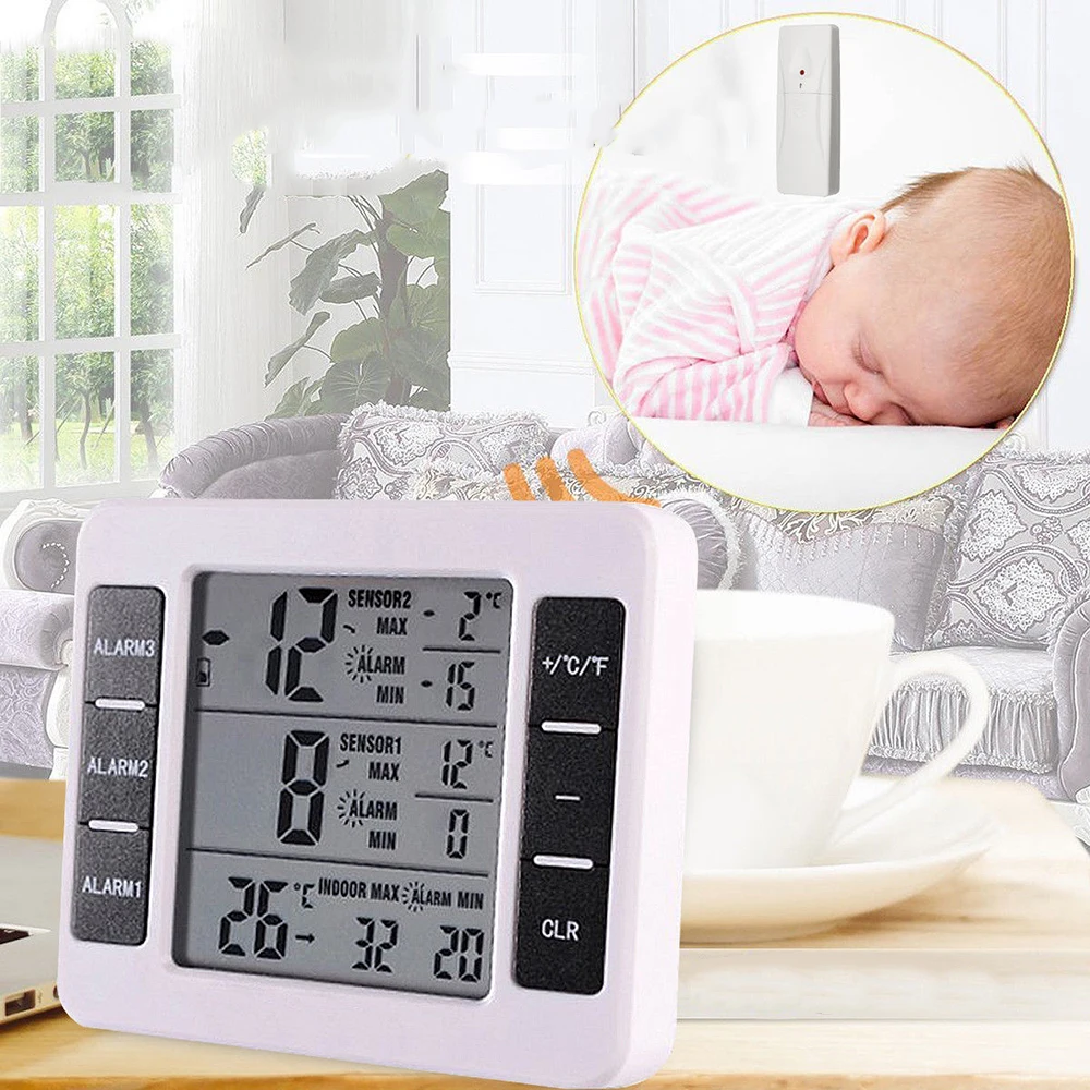 Беспроводной цифровой термометр для холодильника в морозильной камере