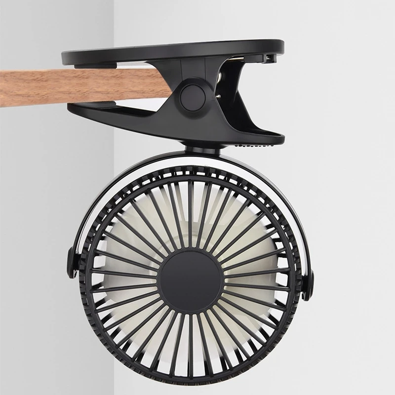 

Mini Clip USB Fan Silent 4 Blades Baby Stroller Fans Portable Air Cooling 3 Speeds Desk Fan with USB Output for PC Laptop