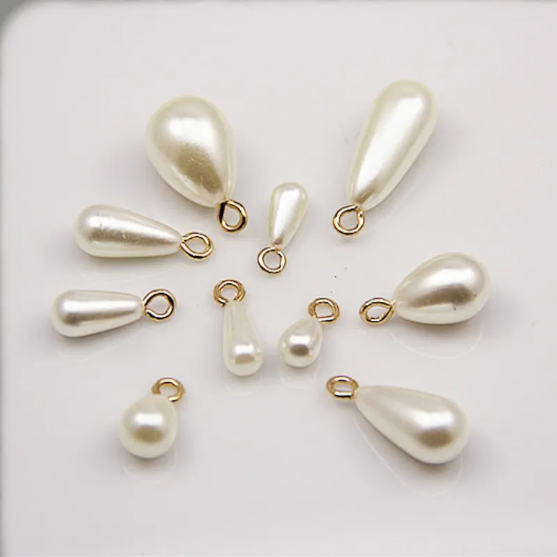 aliexpress.com - Pearl Pendants Gold Water Drop Earrings Charms For Jewelry Making Supplies Diy Necklace Accessories crafts wholesale