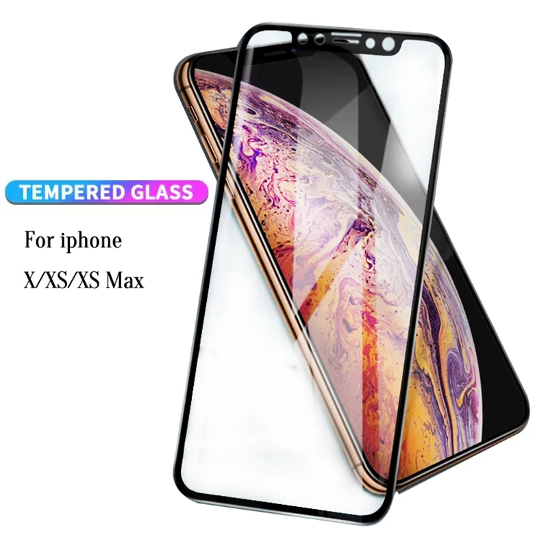 Защитное стекло для iPhone x xr xs max защита экрана закаленное iphonee xmax r s полное покрытие
