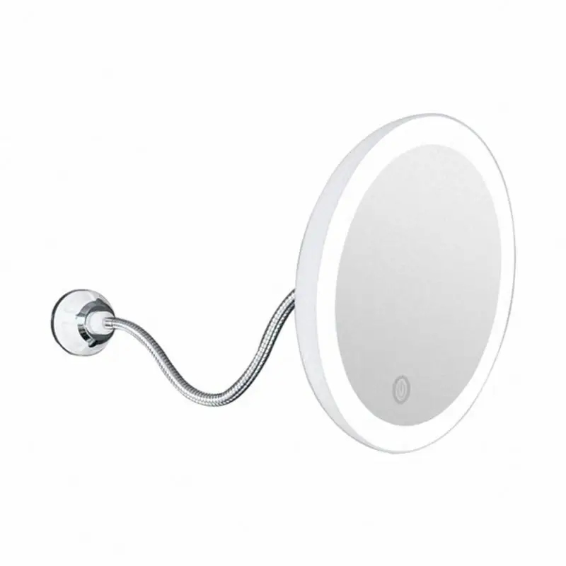 10X складной светодиодные зеркало для макияжа 360 Вращение гибкий настенный LED