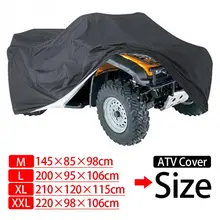 190T Waterproof Dustproof Anti-UV Quad Bike ATV Cover for Polari s   Can-Am  Kawasaki
