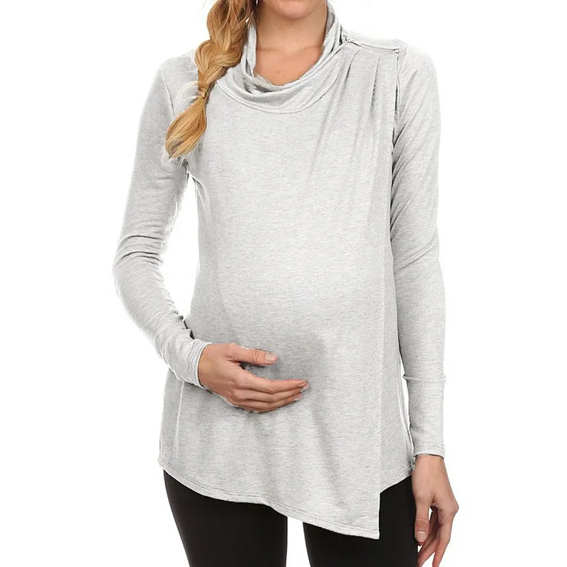 Plus Size Maternity Clothes Pregnant Nursing T-Shirts Tops Long Sleeve Breastfeeding Clothing For Women | Мать и ребенок