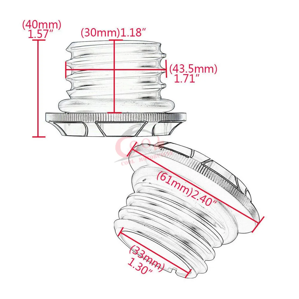 Мотоцикл Череп Бензобак масляный колпачок черный 3D эффект 360 регулируется