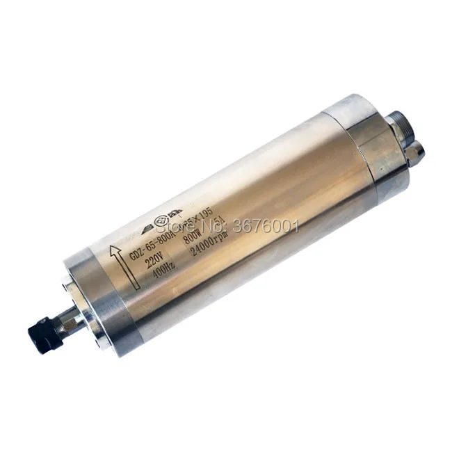 800 кВт Dia65mm ER11 AC220V комплект охлаждающего шпинделя с водяным охлаждением 195 Вт CNC P4