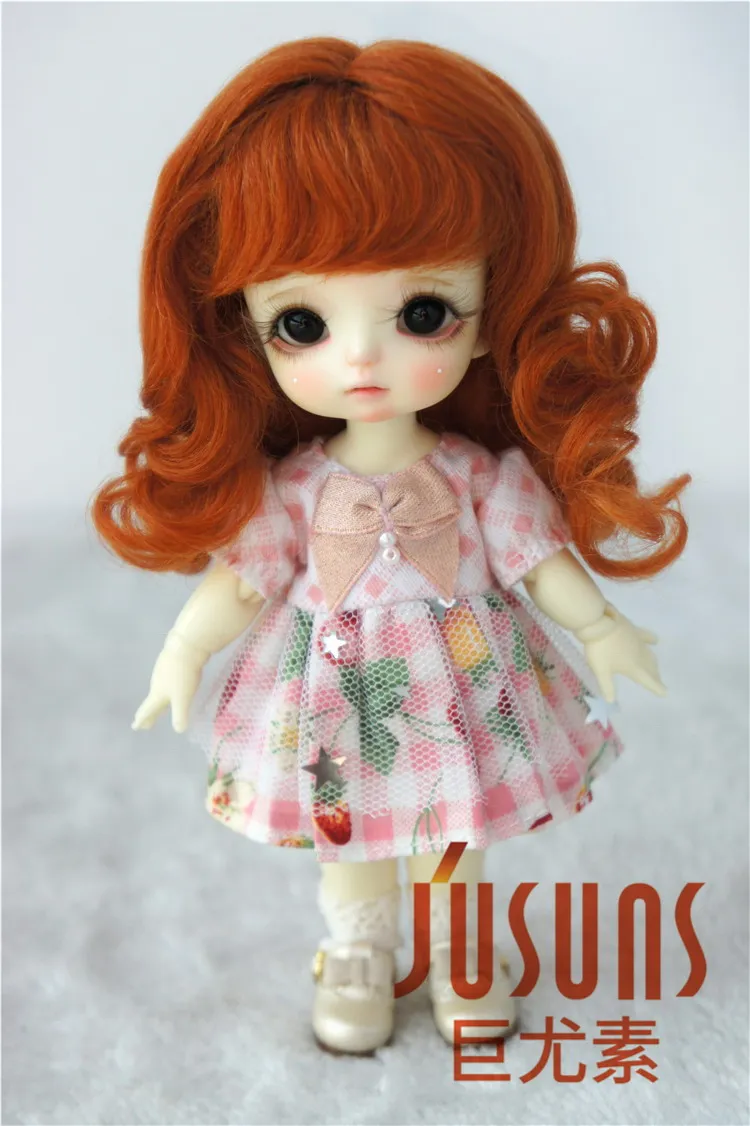 Парик из мохера для шарнирной куклы D20313 1/8 1/6 1/4 вьющиеся кукольные волосы