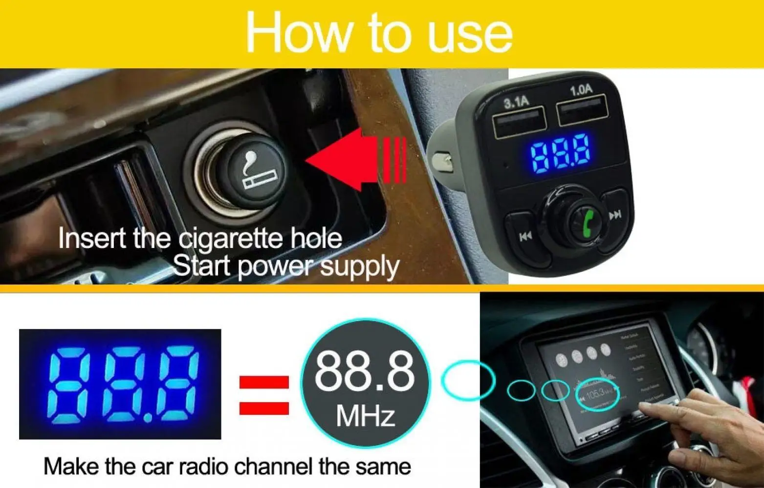 Автомобильные FM передатчики Aux модулятор Bluetooth 4 0 Handsfree автомобильный аудио mp3