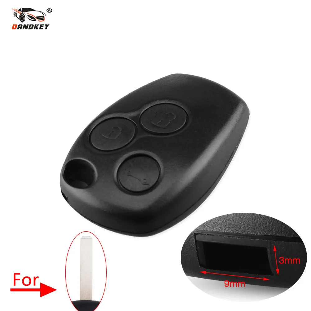 Dandkey 3 кнопки дистанционного ключа Fob оболочка для Renault Scenic Clio Duster Modus Laguna Megane Twingo