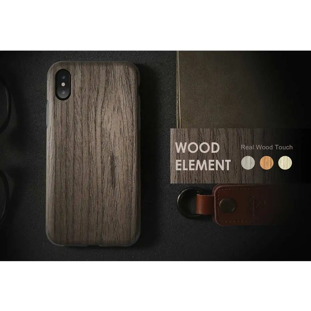 FLOVEME Nature Wood Case For iPhone X Natural Wooden Cover 8 Plus Hard Back Mobile Phone |
