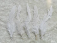 500pcslot4 6inches10 15cm wholesale natural white rooster saddle featherswhite loose craft featherswedding decoration
