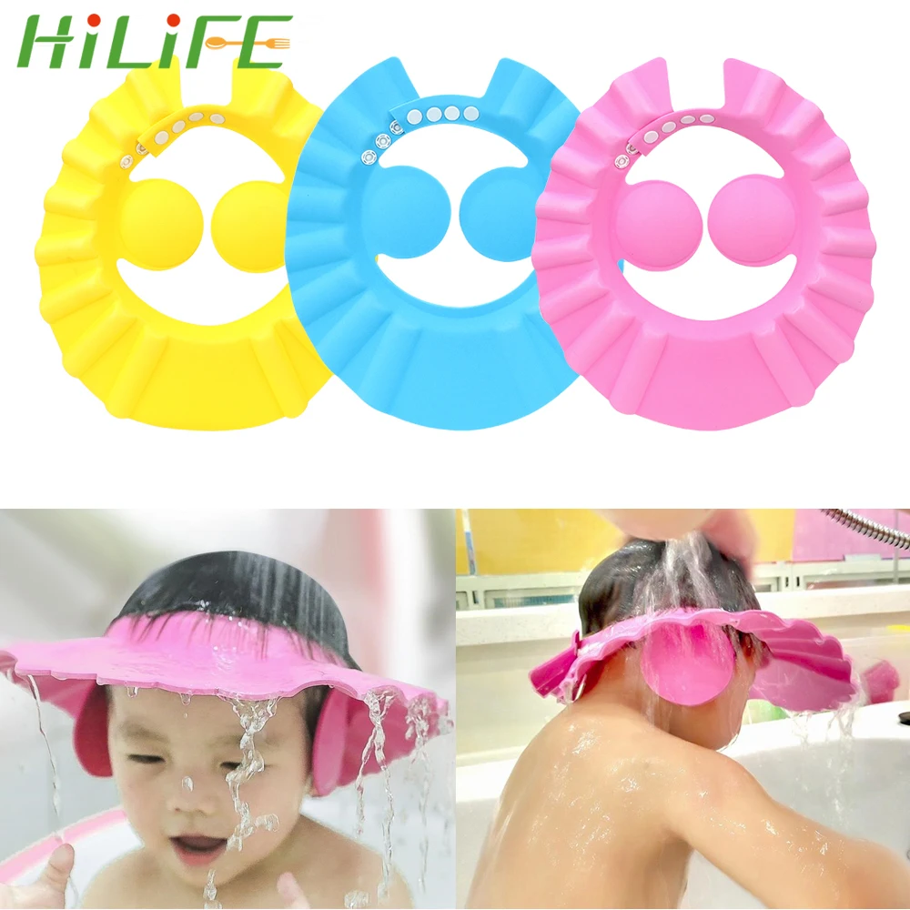 Шапки для душа HILIFE шапка шампуня мытья волос регулируемая защита ушей защиты