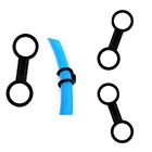 2 шт., зажим для снорклинга прочный браслет из мягкого силикона для крепления к маске для дайвинга-черный