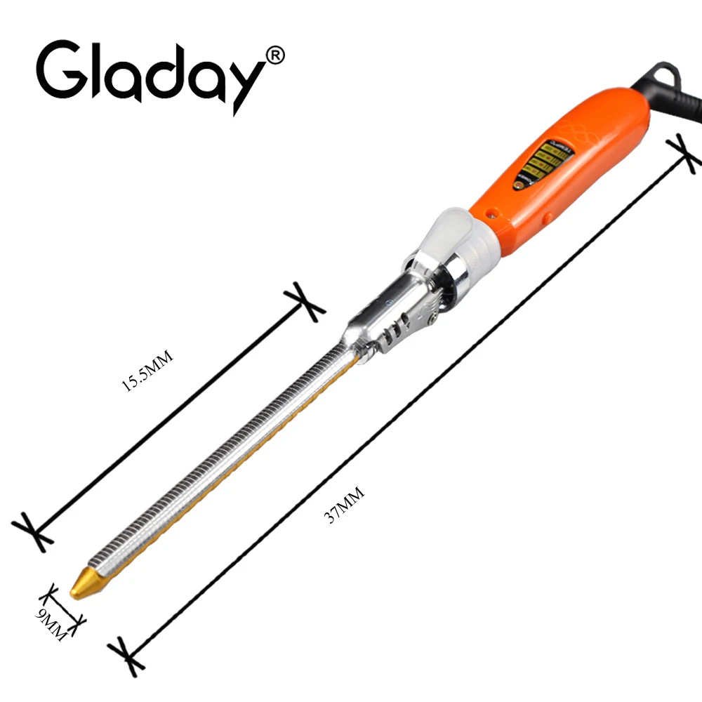 Gladay Высокое качество 9 мм щипцы для завивки волос керамические волос|hair curler|electric