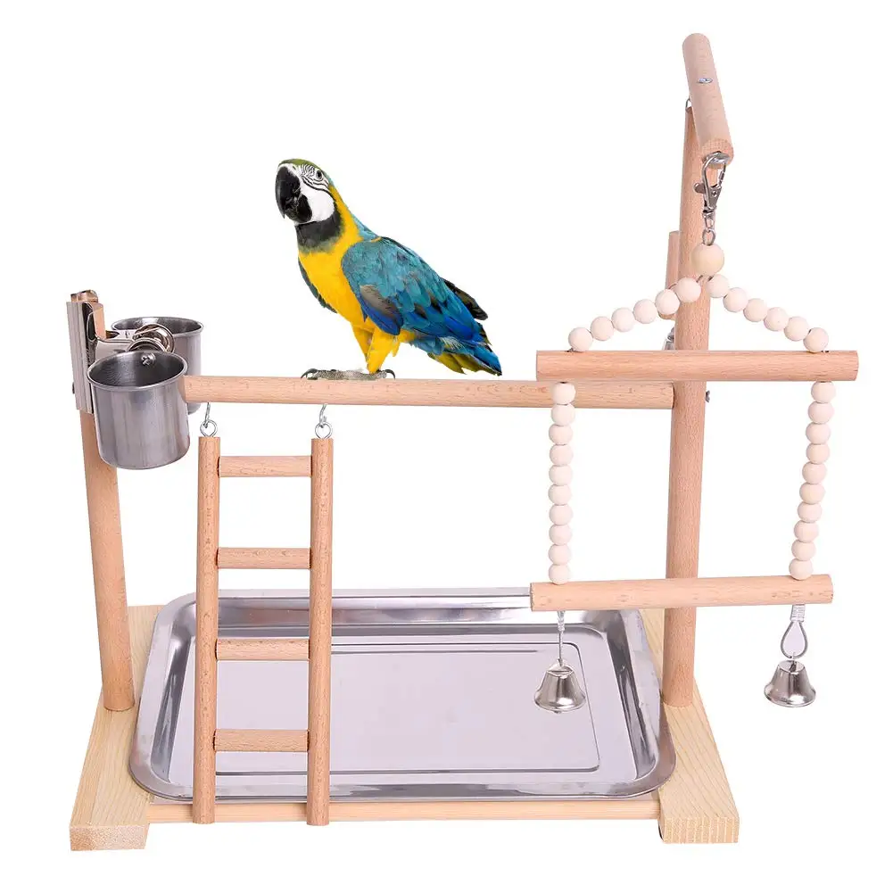 

Птица Parakeet декор для клетки подставка для попугаев с кормушкой чашки для семян подвесная Лестница Качели Жевательная коровка Macaw Cockatiel Finch м...