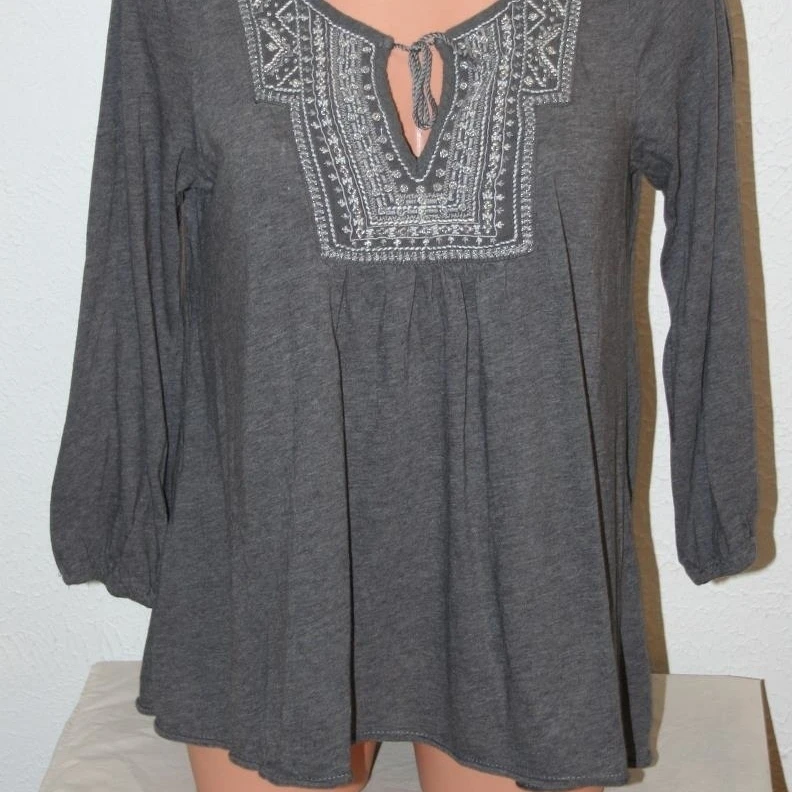 Американский орел средний серый блузка рубашка Топ 3/4 Slv Грудь: 45 &quotженские| |