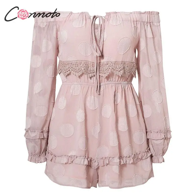 Conmoto Шифоновые летние комбинезоны сексуальные винтажные ромперы короткие в