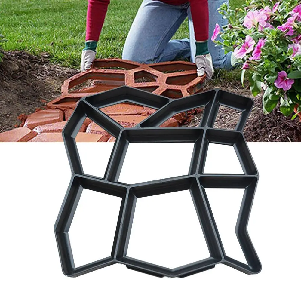 DIY Пластиковая форма для изготовления дорожек вручную тротуарный цемент кирпич