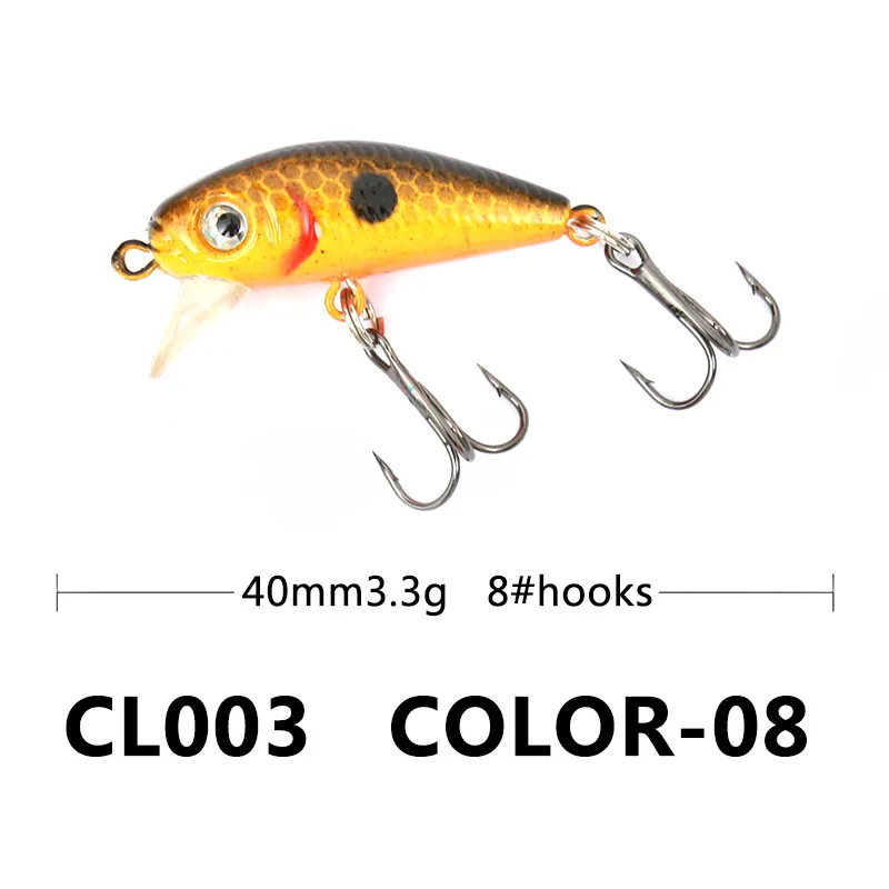 Jeebel 10 шт./лот гольян Crankbait Жесткий Bait 3 5 см/4 г Рыбалка приманки набор искусственный