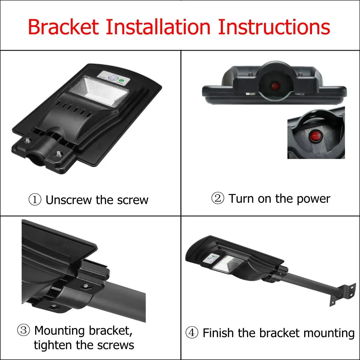 

60/40/20W Solar Power LED Wall Street Light Lighting Waterproof Remote Control Lamp Powered for Outdoor Garden Courtyard