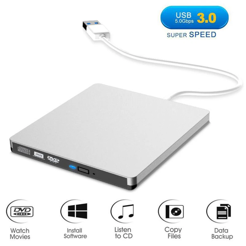 

DVD флэш-накопитель USB 3,0 Оптический привод проигрыватель горелка читатель CD-RW Портативный внешний Регистраторы горелки внешний CD-RW / DVD-RW диск...