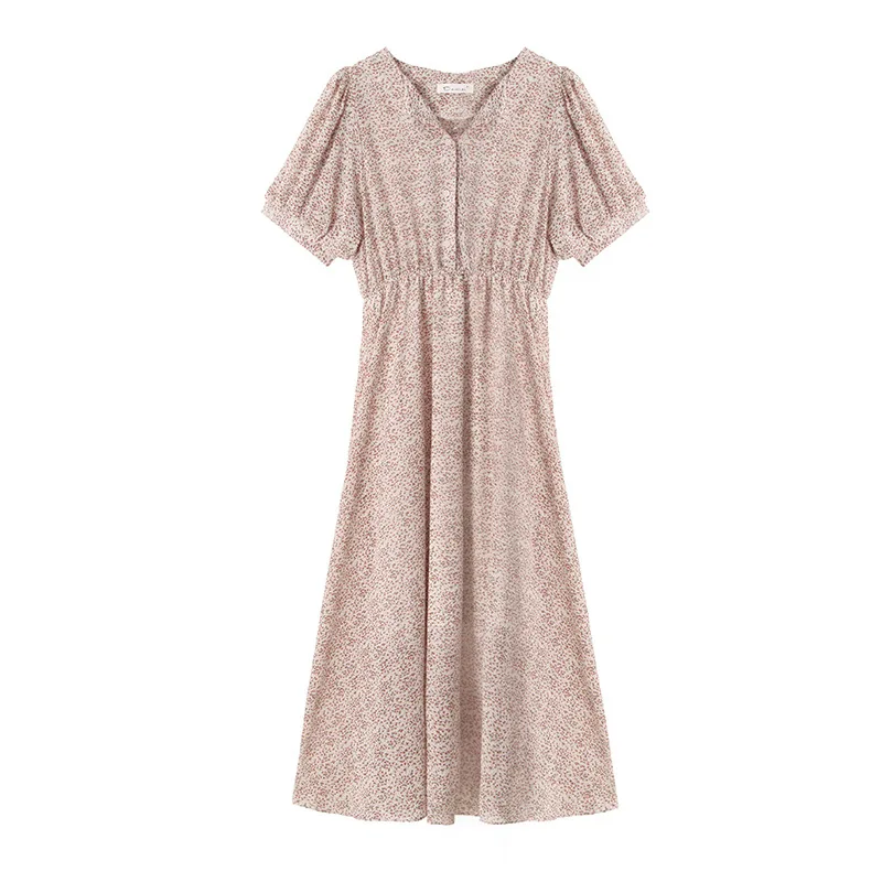 Новое шифоновое длинное платье с цветочным принтом для женщин 2019 Лето Boho