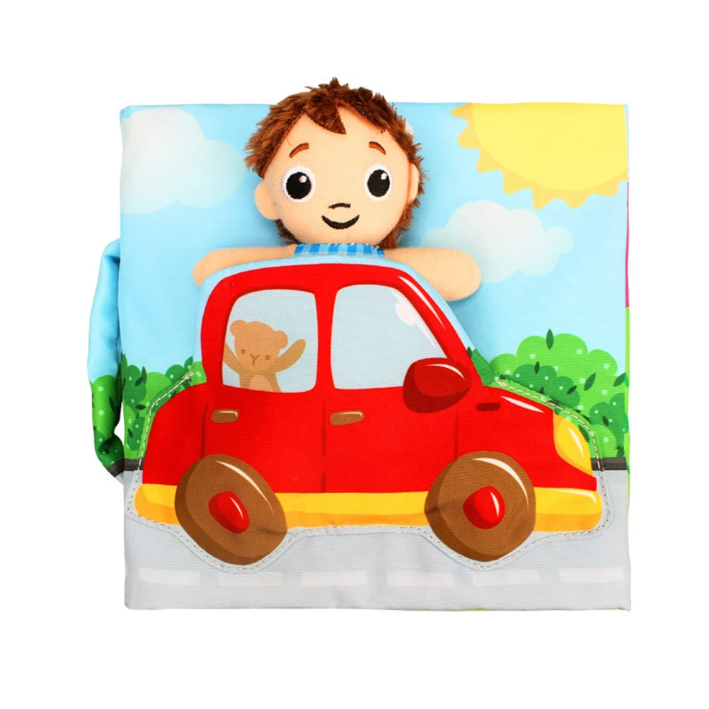 

Baby Infant Toys Baby Cloth Book Early Learning Educational Toys with Animals Tails English Story Soft Cloth Development Books