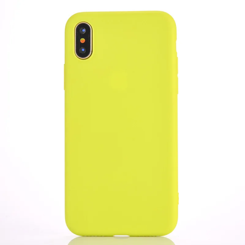 Матовый простой силиконовый чехол для iphone7 7plus 6 6s X Ультратонкий Мягкий ТПУ