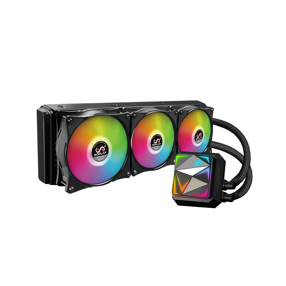 Кулер с водяным охлаждением SOPLAY 360 мм кулеры радиатор ЦП тихий RGB для Intel LGA