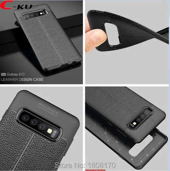 C-ku для Samsung Galaxy S10 S10E Plus OPPO Realme U1 личи Гибридный чехол из мягкого ТПУ прочный Чехол