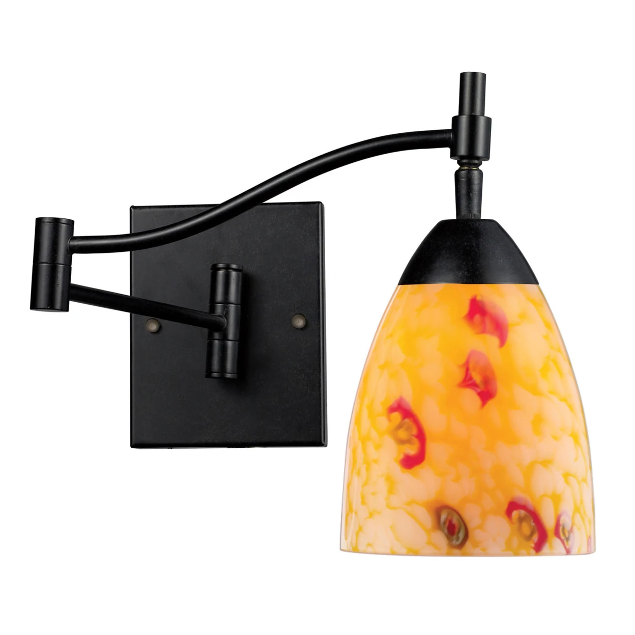 Elk Lighting Селина 1 Свет маятник светодиодный Бра в темной ржавчины и желтый Стекло |