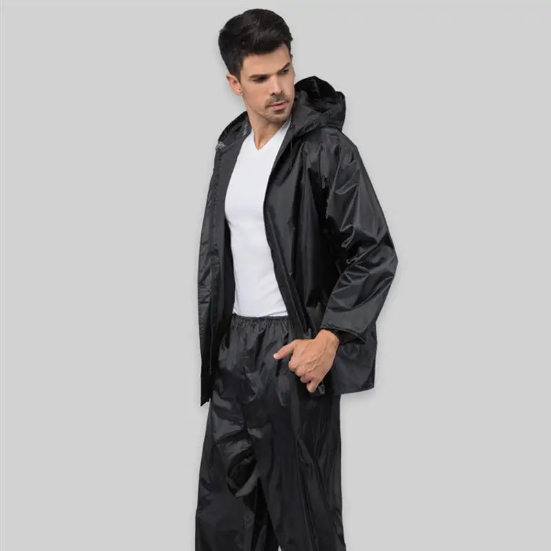 Two-piece Raincoats Eleastic Reflective Portable Rain Poncho Rainwear for Adults Men Women | Дом и сад